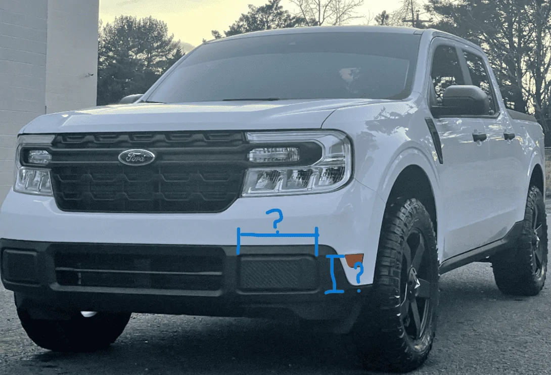 Ford Maverick Front Bumper Dimensions? 1651504897357