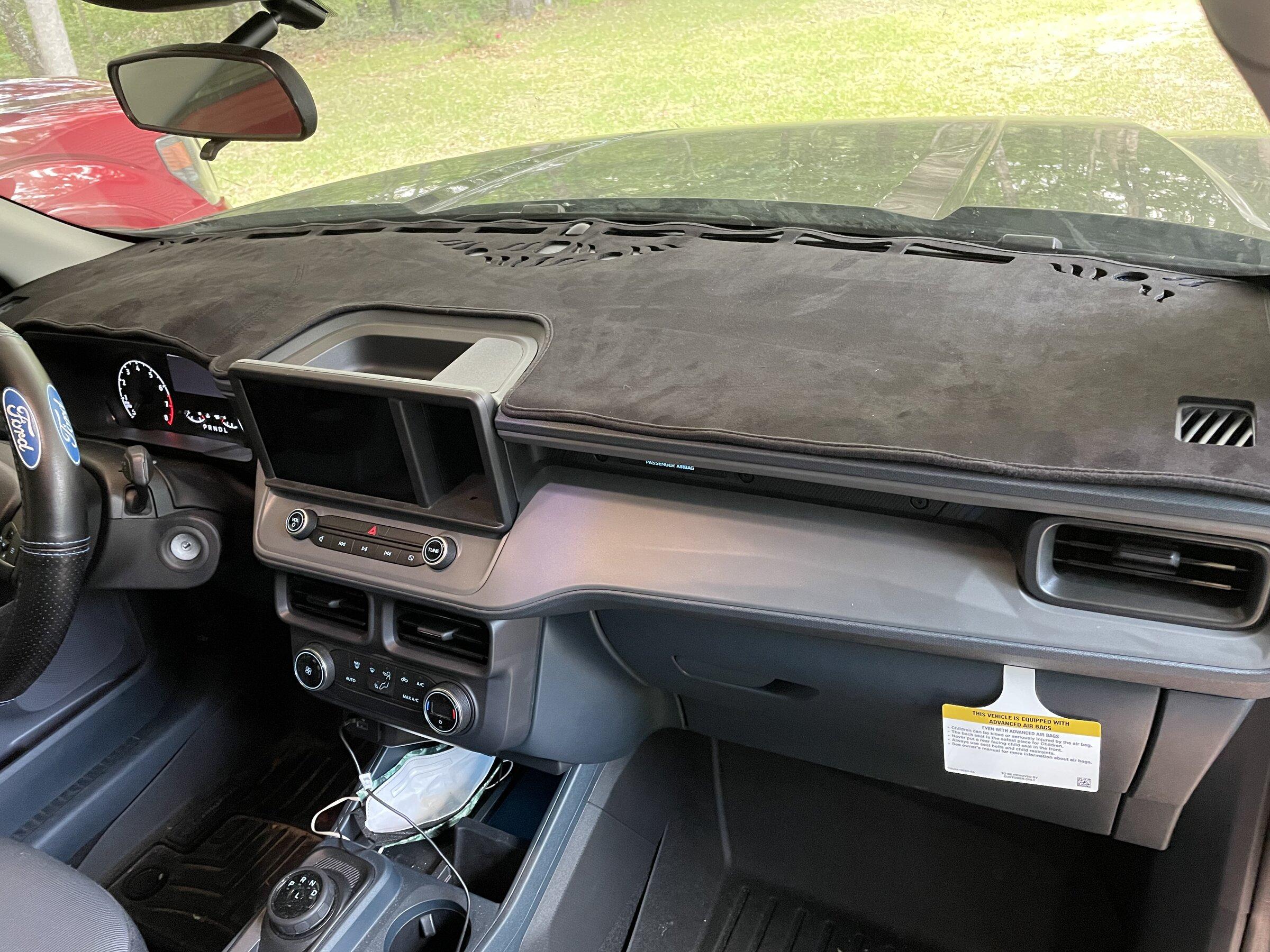 Ford Maverick Autorder dash cover, massive improvement over the Coverking 1C5868DA-A5DF-42B2-9C6A-B4987089C30A
