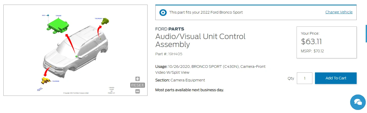 Ford Maverick Installing Bronco Sport 180 Deg. Camera on Maverick? 1651692633798
