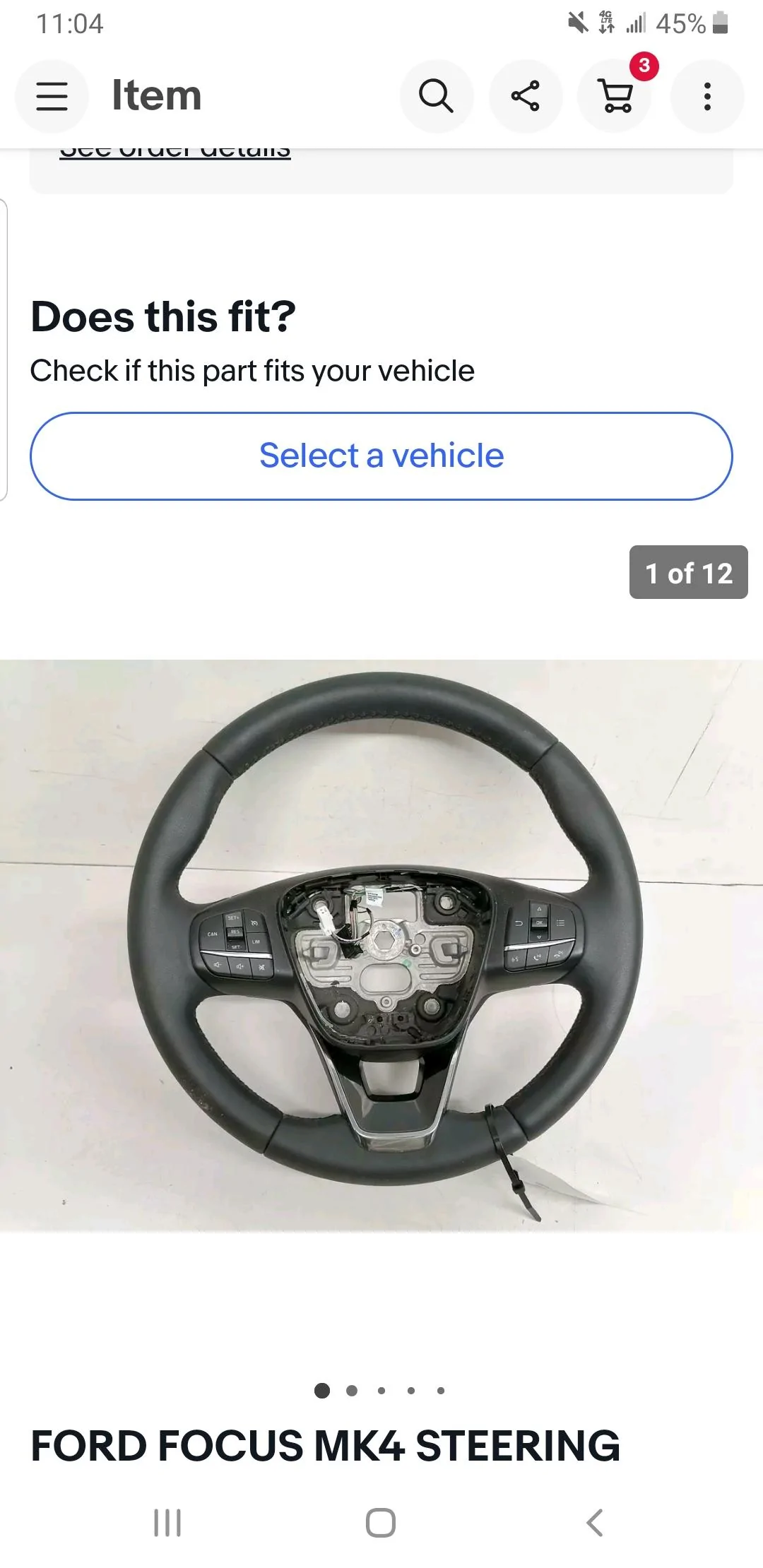 Ford Maverick Anyone install Wheelskins Leather Steering Wheel Cover? Screenshot_20220404-110443_eBay