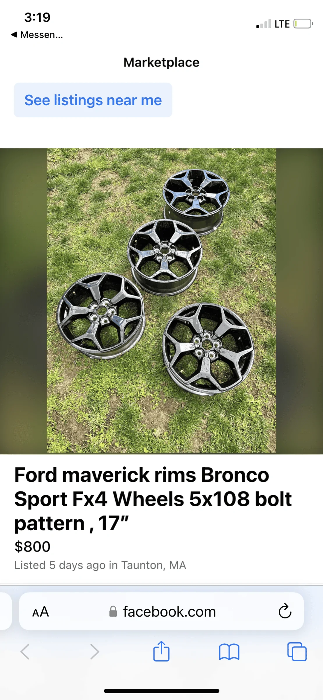 Ford Maverick Looking for XLT wheels 2F2C50E4-A4CD-4C3D-8D08-079A12EAAA8D