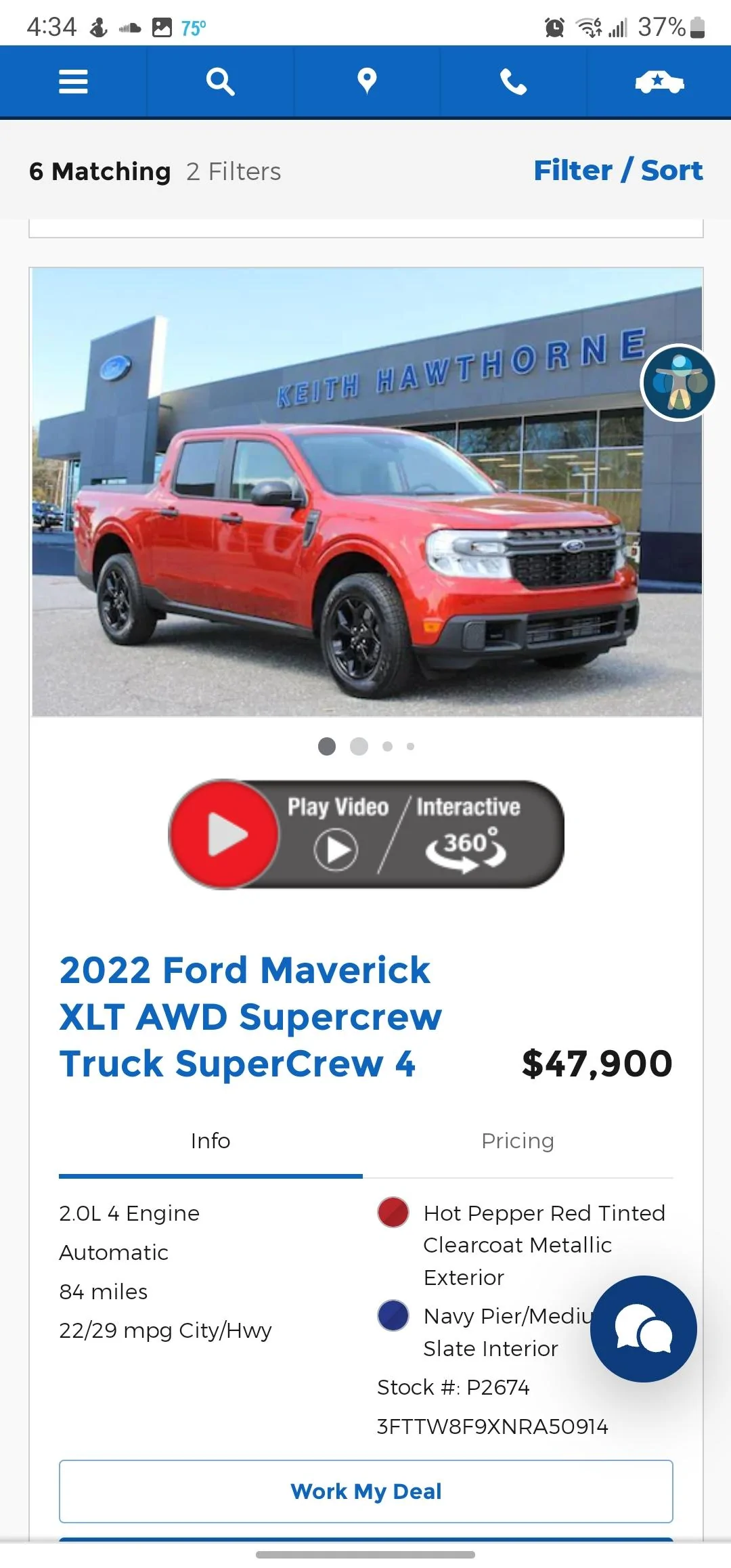 Ford Maverick Beware of Keith Hawthorne Ford in Belmont NC Screenshot_20220506-163427_Chrom