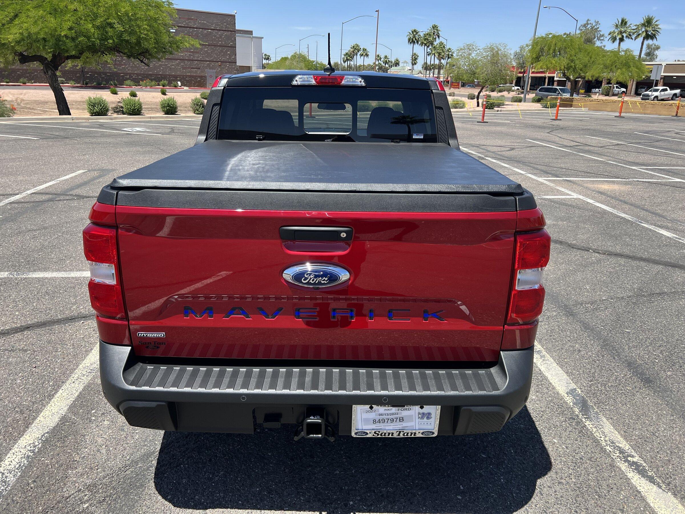 Ford Maverick Lettering on the Maverick stamp on the tailgate IMG_2007