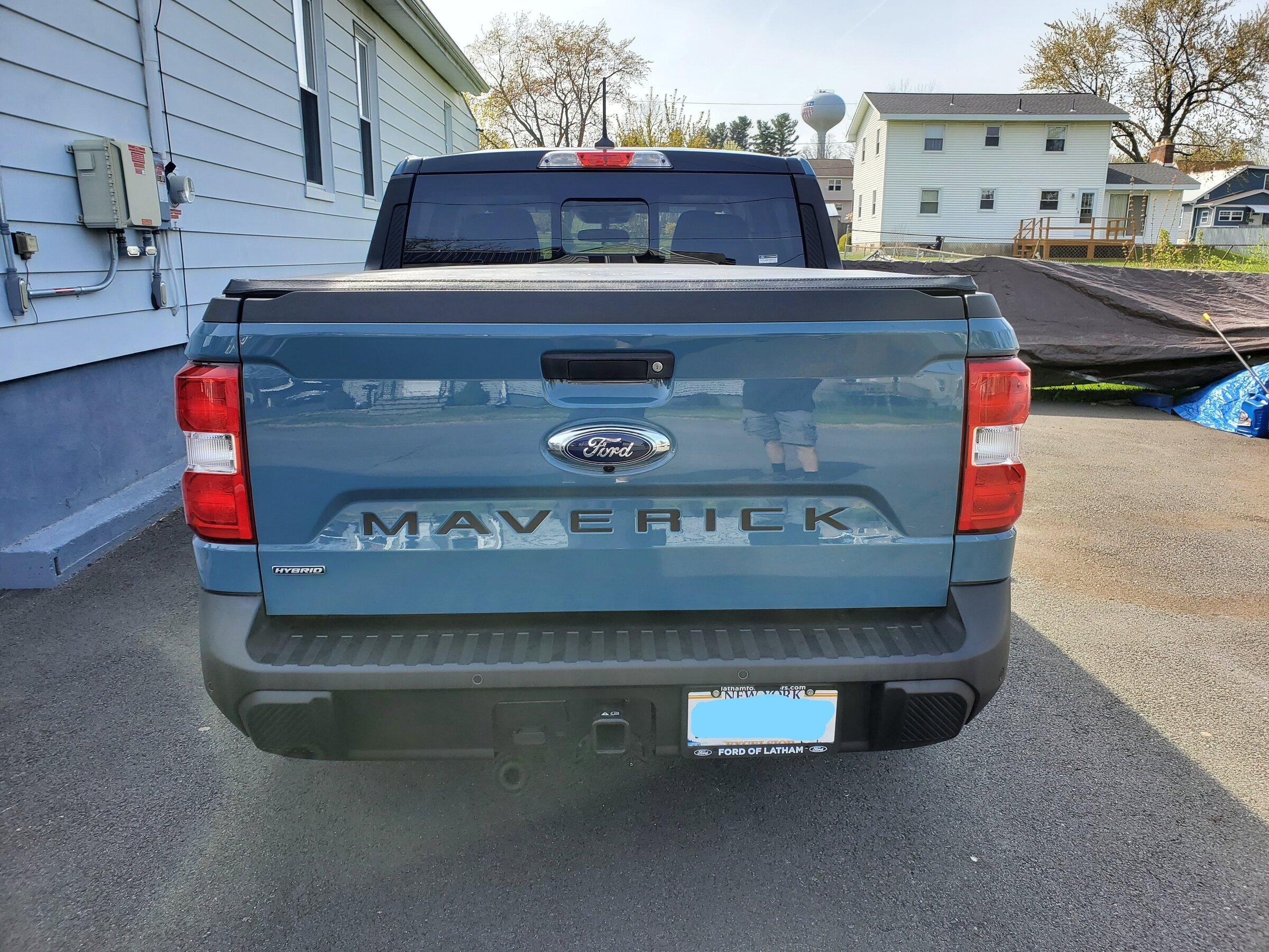 Ford Maverick Installed: bed extender, tailgate lettering and bike hitch Inked20220505_155128_LI