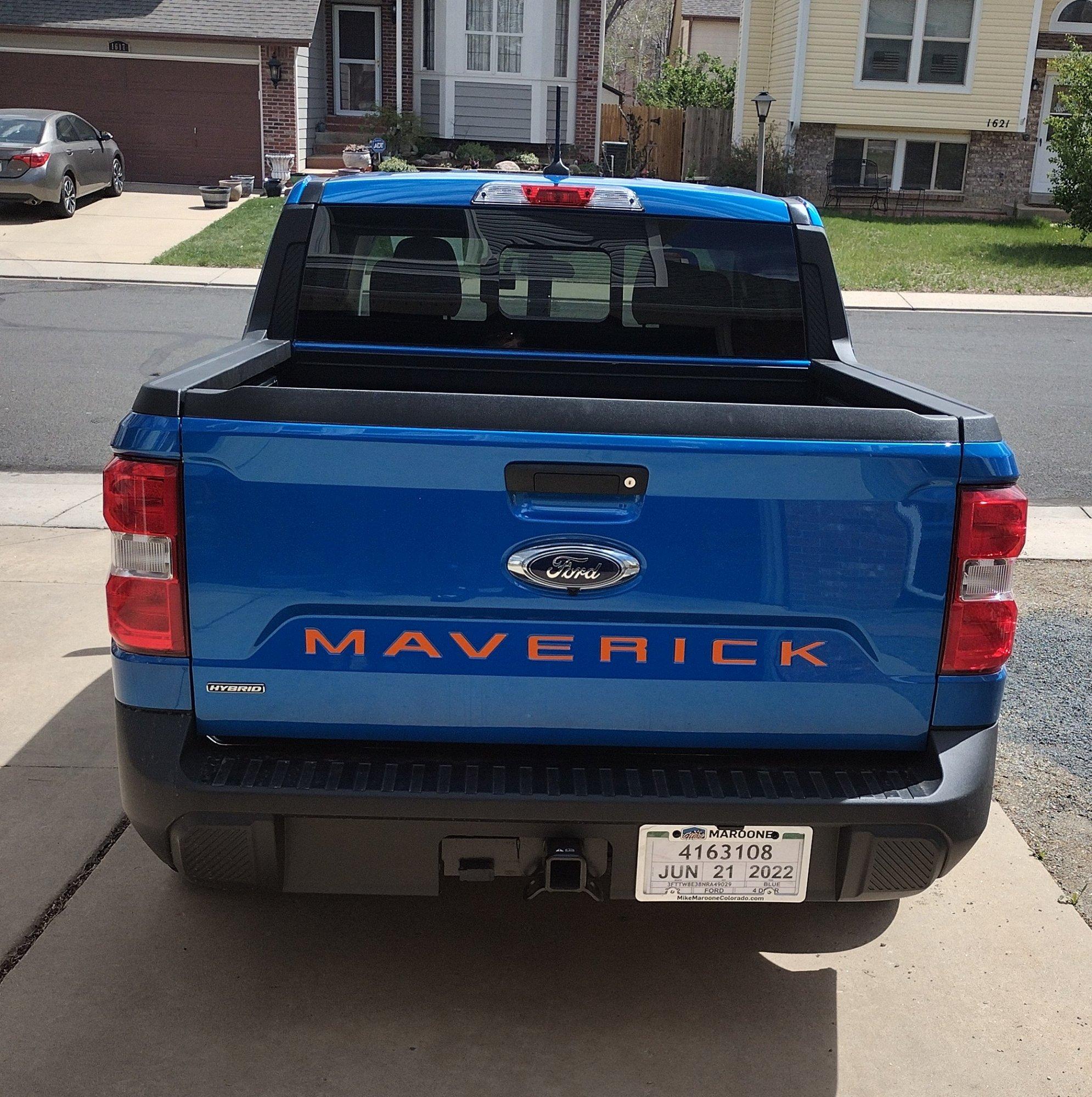 Ford Maverick Lettering on the Maverick stamp on the tailgate IMG_20220507_144852525_HDR_2
