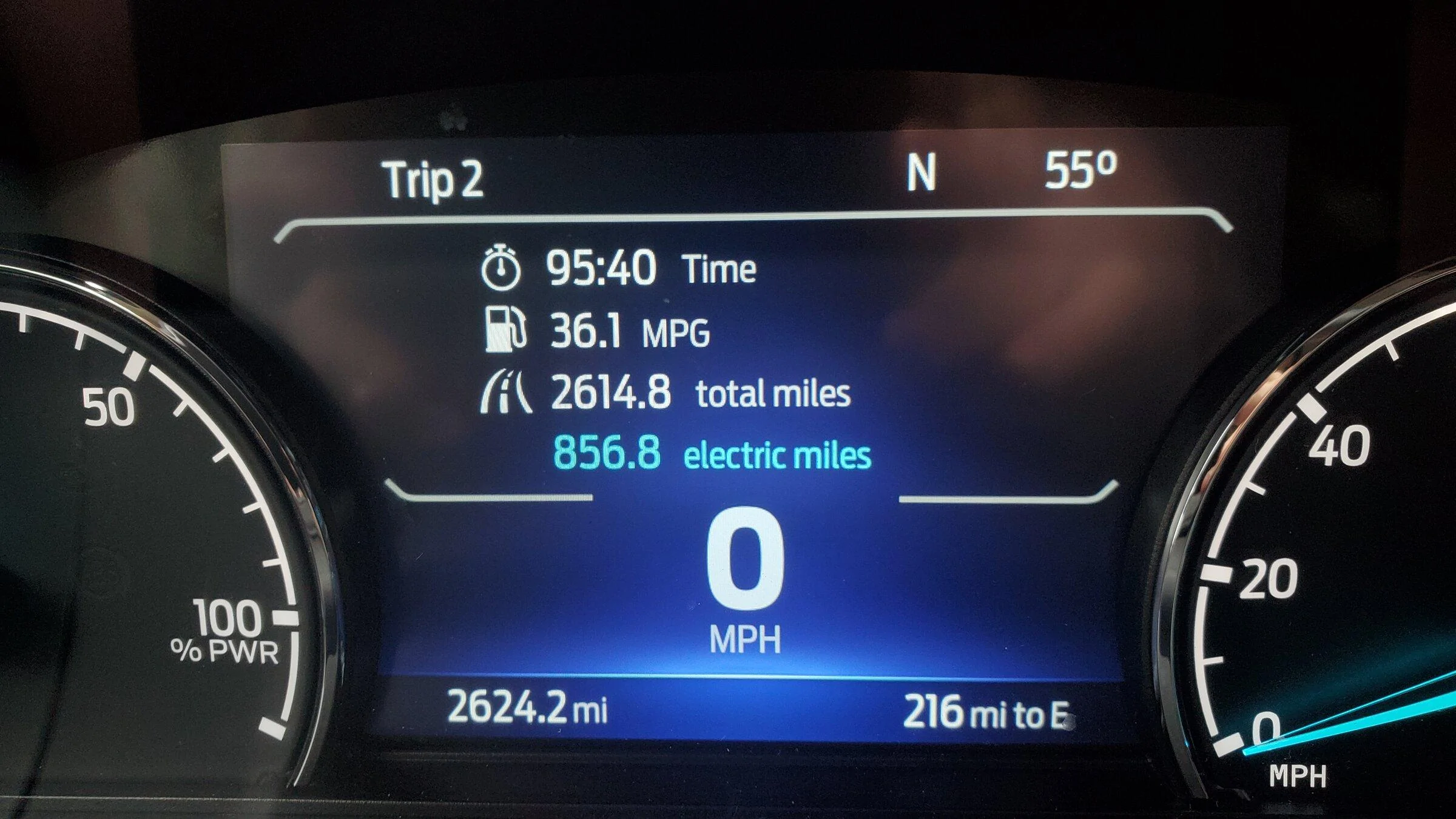 Ford Maverick 150 miles @ 75 mph, 29 mpg. No bueno. 20220504_140348