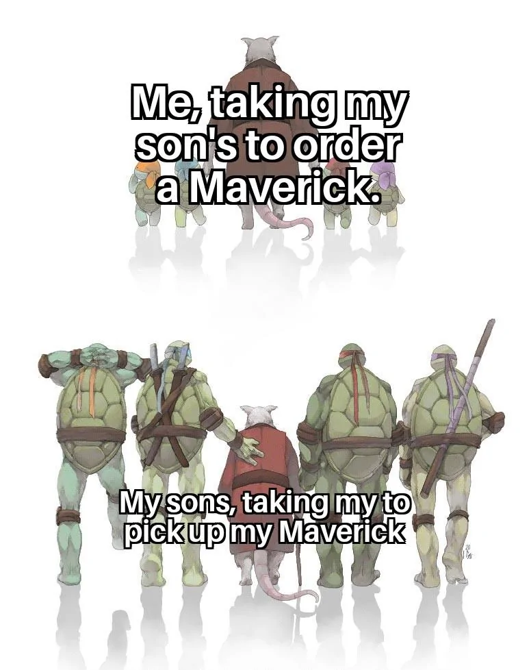 Ford Maverick Maverick Memes -  fun diversion while we wait [ ** NO POLITICS ** ] Ninja Turtles and Splinter 09052022002514