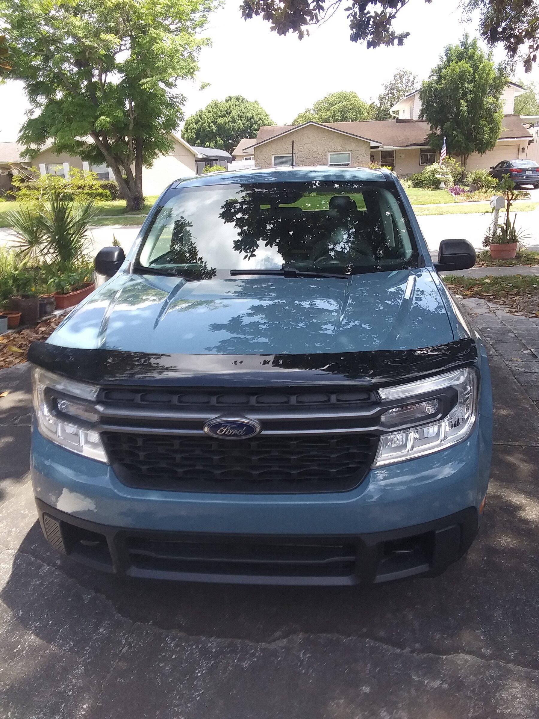 Ford Maverick Avs bugflector ll installed 20220509_141011