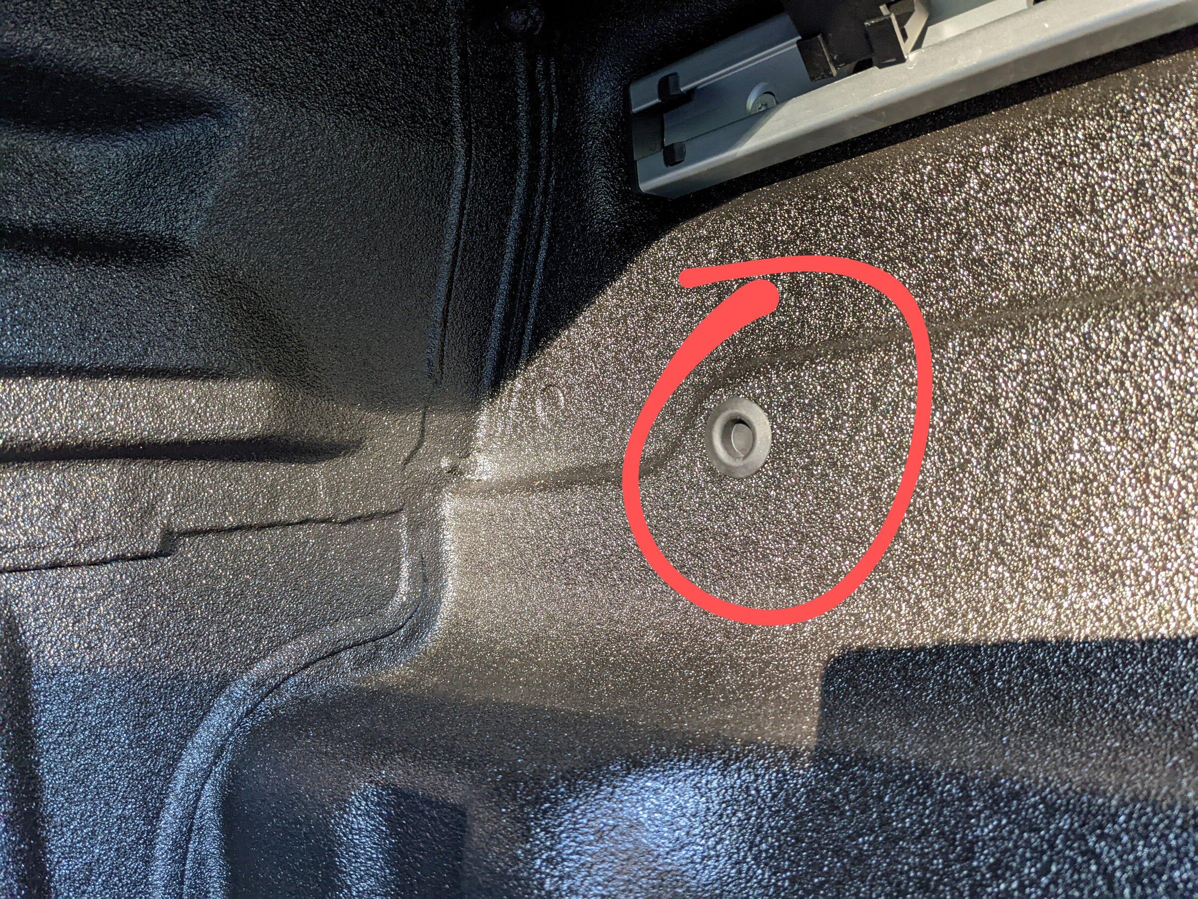 Ford Maverick What are these rubber pieces covering in the bed? PXL_20220509_230408187~2