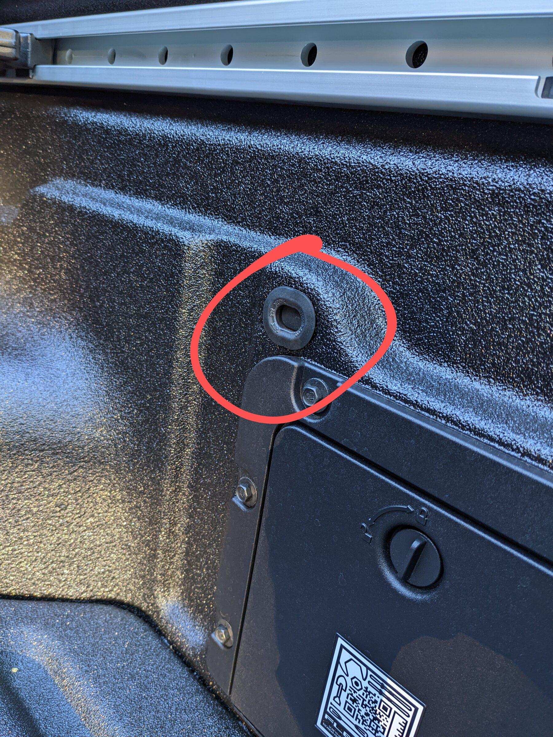 Ford Maverick What are these rubber pieces covering in the bed? PXL_20220509_230356088~2