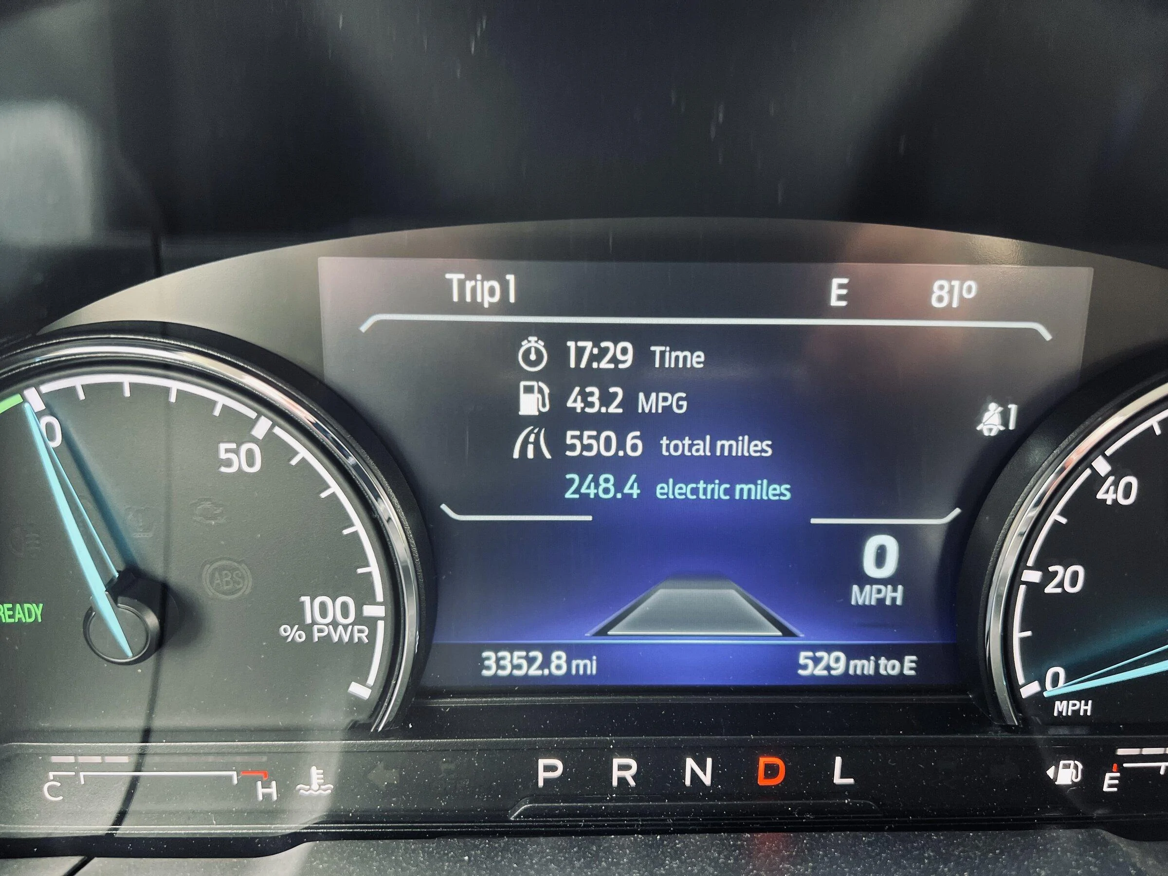 Ford Maverick 150 miles @ 75 mph, 29 mpg. No bueno. tempImagePMPKLd