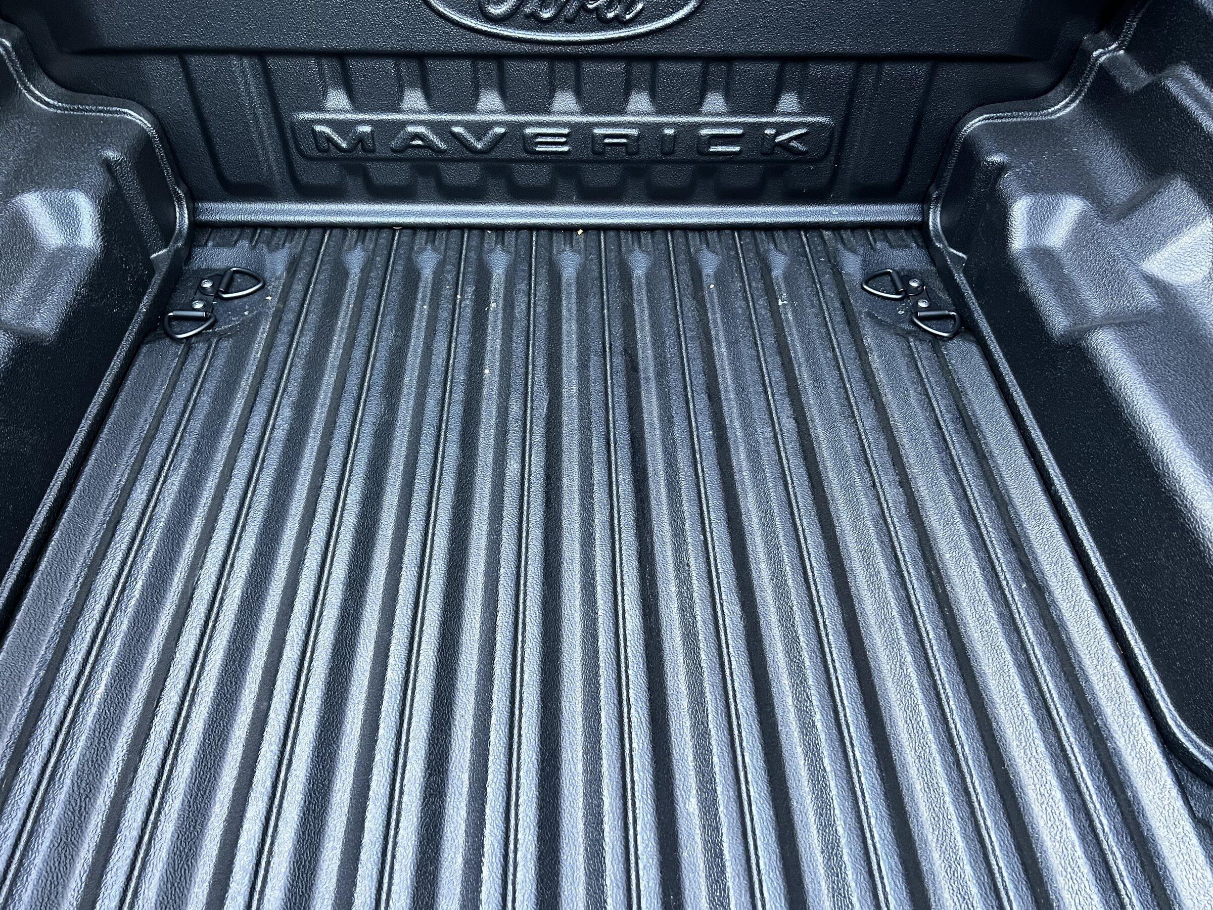 Ford Maverick Factory Bedliner, Amazon D-rings installed IMG_3676.JPG
