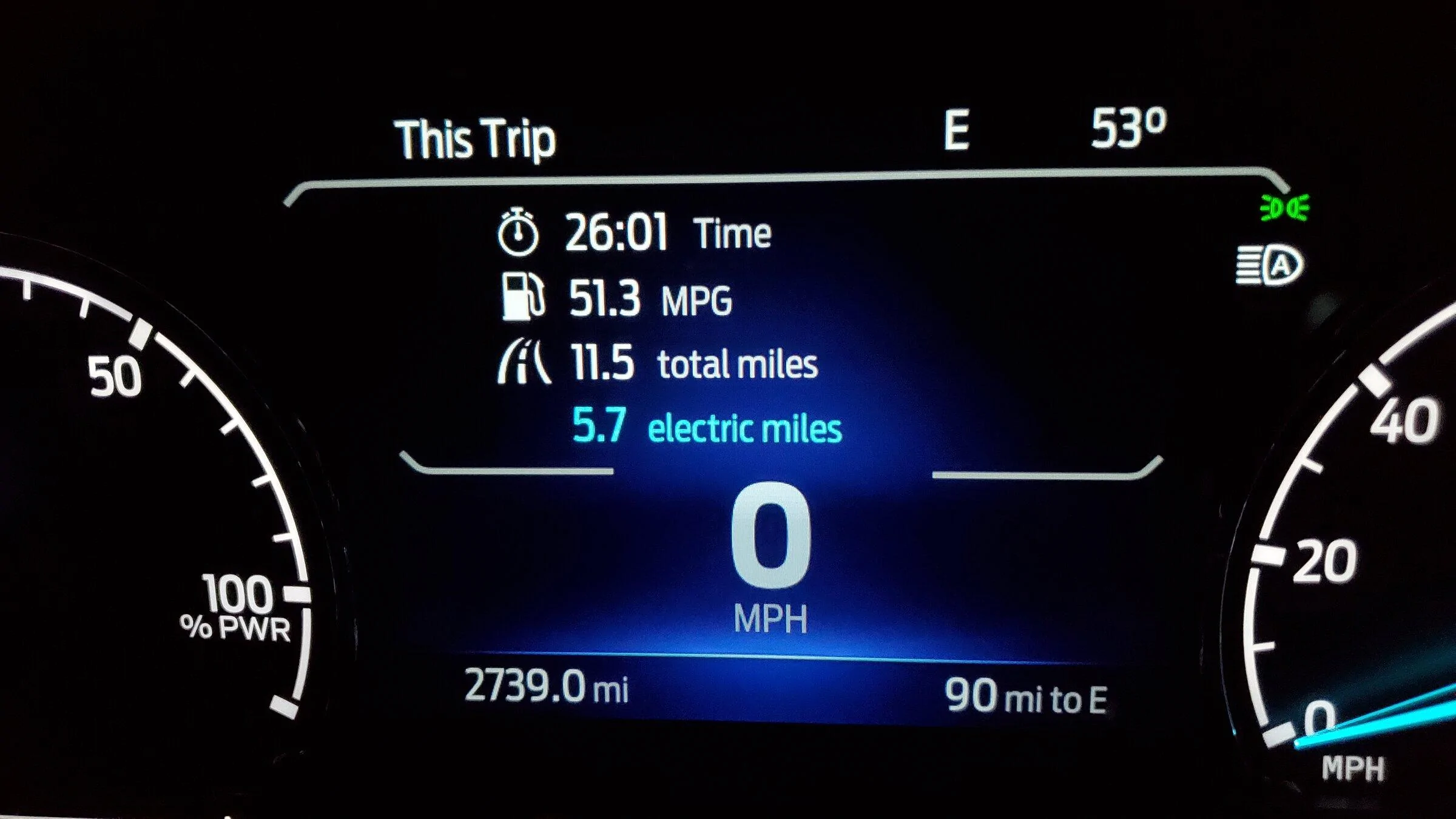 Ford Maverick Hypermiling Challenge for 2.5L Hybrid 20220508_205321