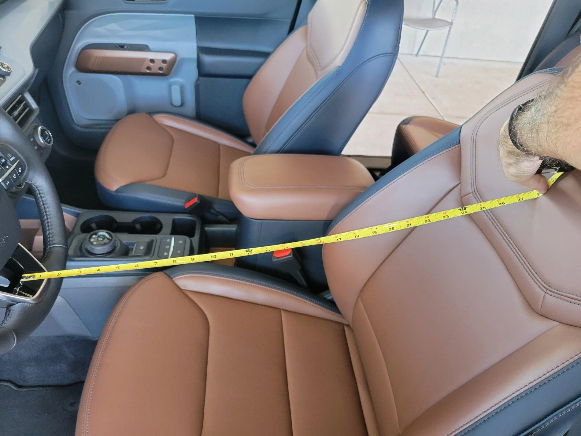 Ford Maverick Alto Blue Lariat FX4 Maverick Trainer Pics. Lots of Measurements / Dimensions Taken Alto Blue 8-25 (3)