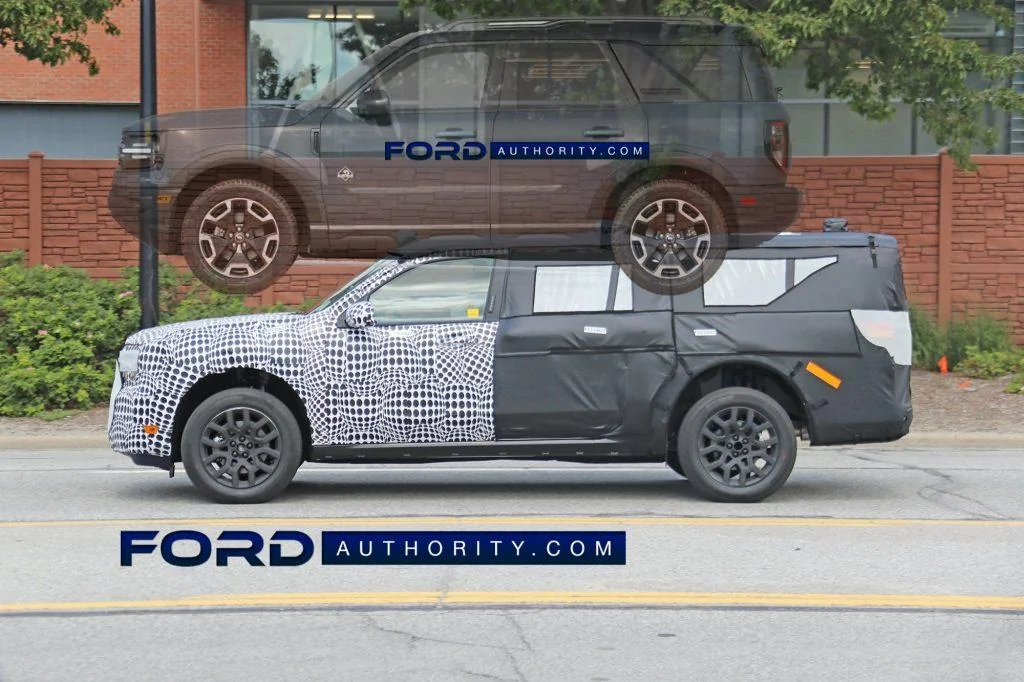 Ford Maverick Ford Maverick vs Subaru Outback size and legroom compared 2021-Ford-Bronco-Sport-overlayed-with-2023-Ford-Maverick-prototype-001-1024x682