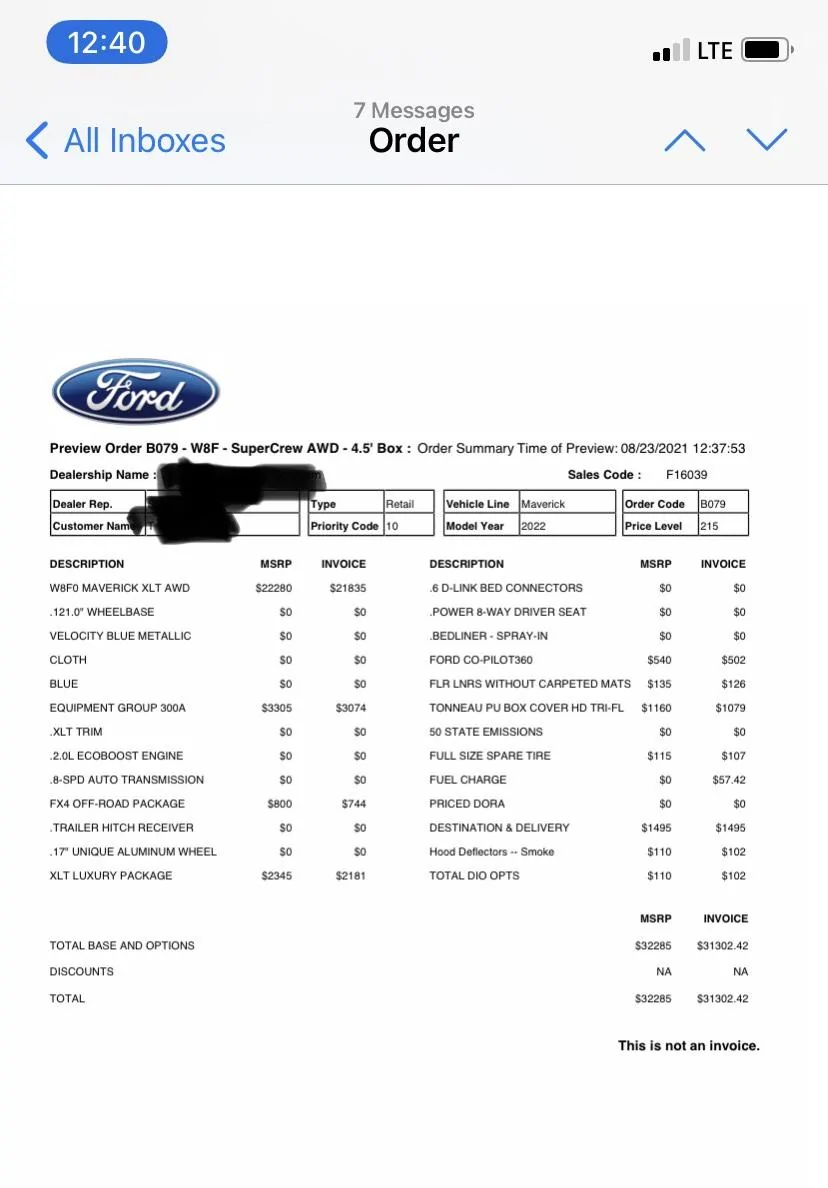 Ford Maverick Should I look to reserve through another dealer or am I looking into this too deep? 4FFC52FB-9FFC-46E8-B837-5606DADF5B49