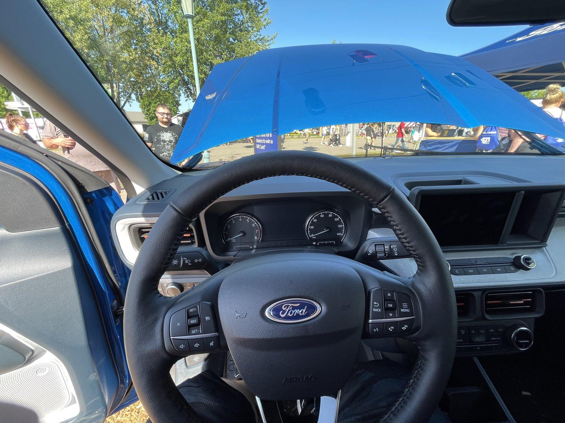 Ford Maverick VELOCITY BLUE Maverick Photos Thread Velocity Blue Interior 2022 Ford Maverick XLT FX4 Pickup Pics 1