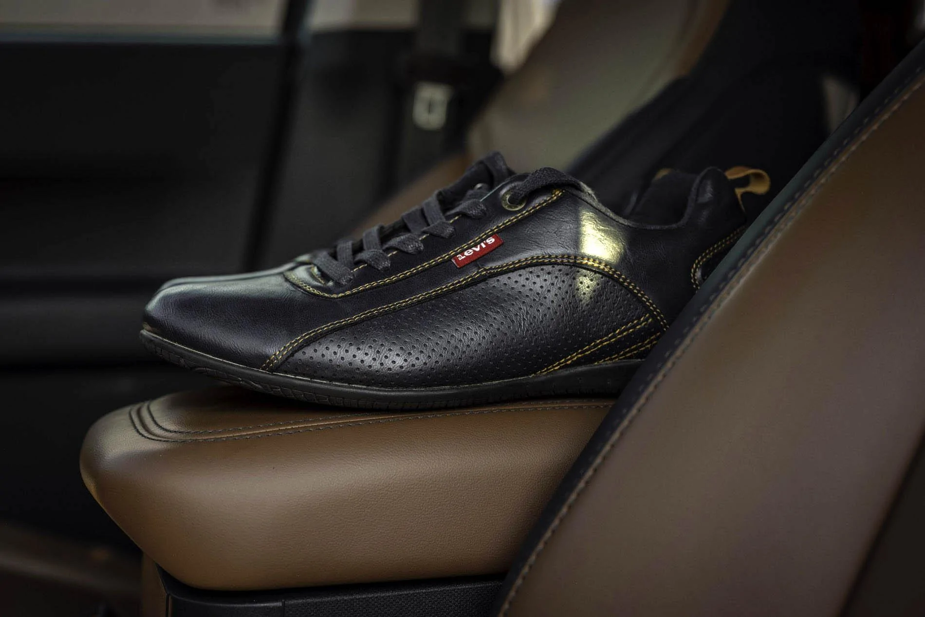 Ford Maverick The Levi’s shoes that inspired the 2022 Maverick Lariat's interior design Maverick Lariat Interior Inspiration_01