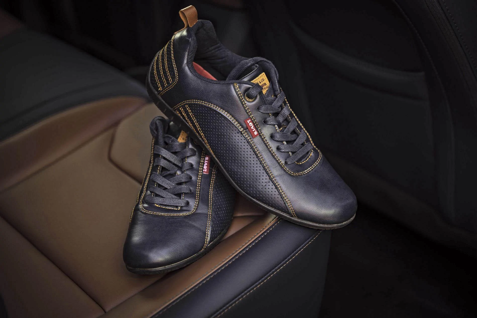Ford Maverick The Levi’s shoes that inspired the 2022 Maverick Lariat's interior design Maverick Lariat Interior Inspiration_03