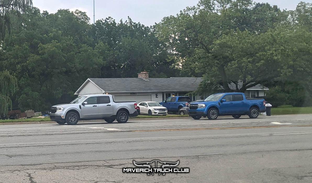 Ford Maverick ICONIC SILVER Maverick Photos Thread Velocity Blue and Iconic Silver 2022 Ford Maverick in the wild