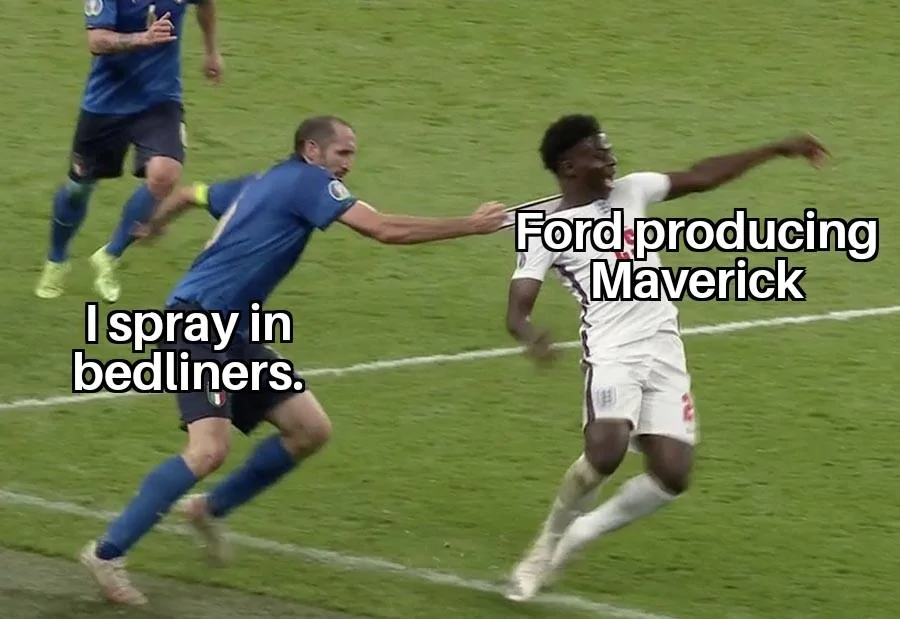 Ford Maverick Maverick Memes -  fun diversion while we wait [ ** NO POLITICS ** ] Chiellini Pulling Saka 31082021200657