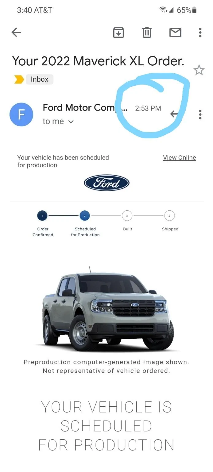 Ford Maverick 📫 9/2 Scheduling Email Received Group! InkedScreenshot__LI