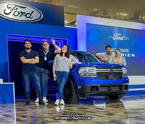 Ford Maverick 🎉 Celebration Pics From Ford Maverick Start of Production at Hermosillo Plant Velocity Blue Maverick Lariat Pickup Truck 1