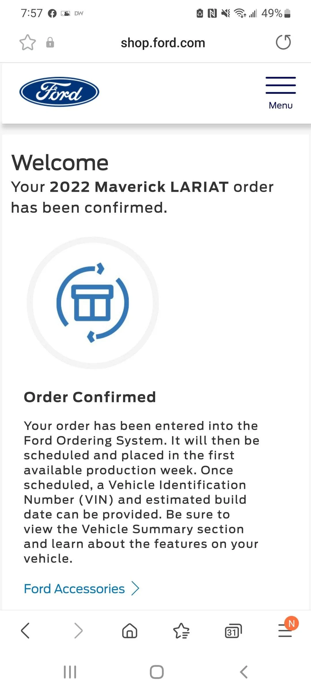 Ford Maverick Chapman/Horsham -- 2022MY orders Screenshot_20220513-195733_Samsung Internet