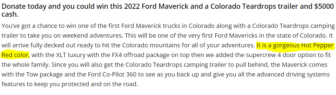 Ford Maverick Overland Journal Raffle-Ford Maverick and Colorado Teardrop 1652961869118