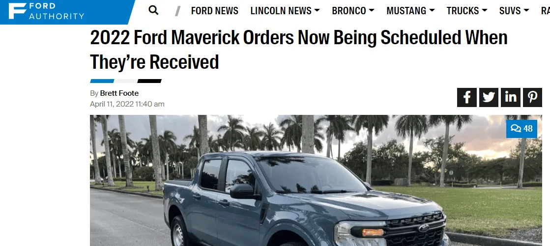 Ford Maverick Misrepresentation? 1652975832625