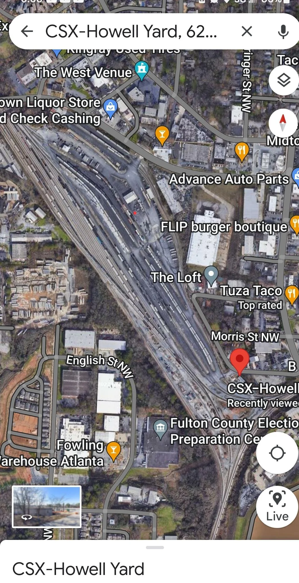 Ford Maverick Tracking Rail Car TTGX604078 to Dixiana SC Screenshot_20220519-180859_Maps