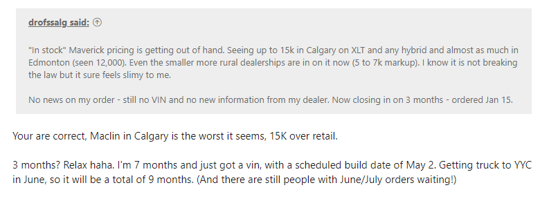 Ford Maverick Anyone in Canada getting under MSRP? 1653164931928