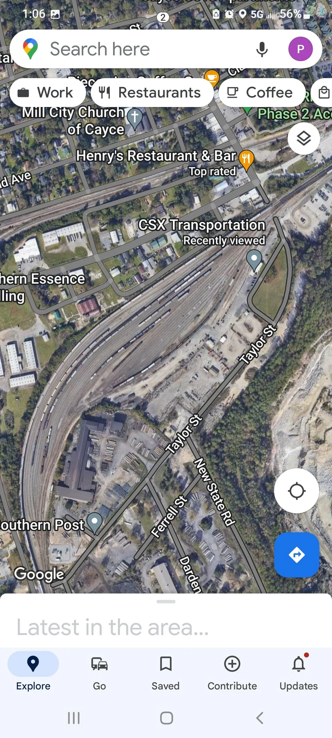 Ford Maverick Tracking Rail Car TTGX604078 to Dixiana SC Screenshot_20220522-010643_Maps