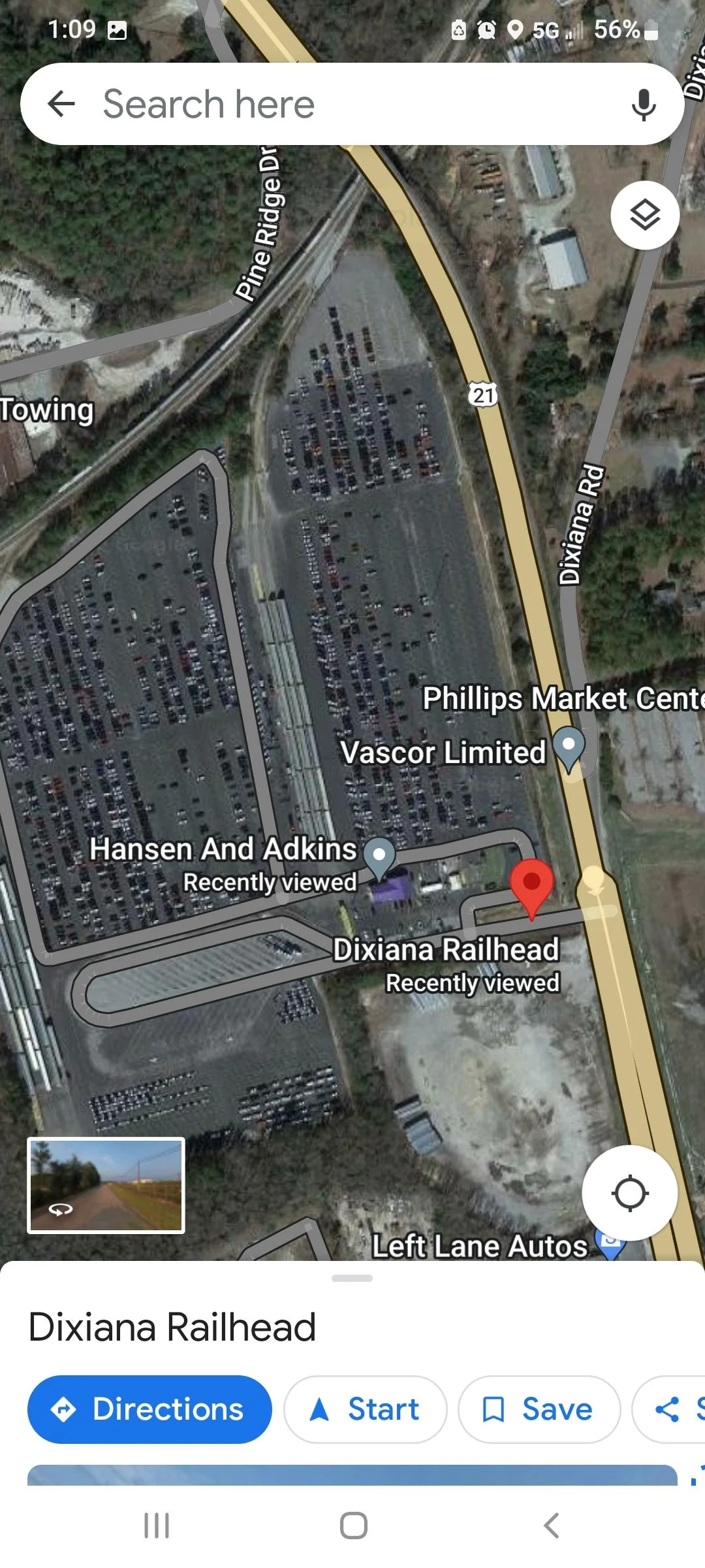 Ford Maverick Tracking Rail Car TTGX604078 to Dixiana SC Screenshot_20220522-010906_Maps