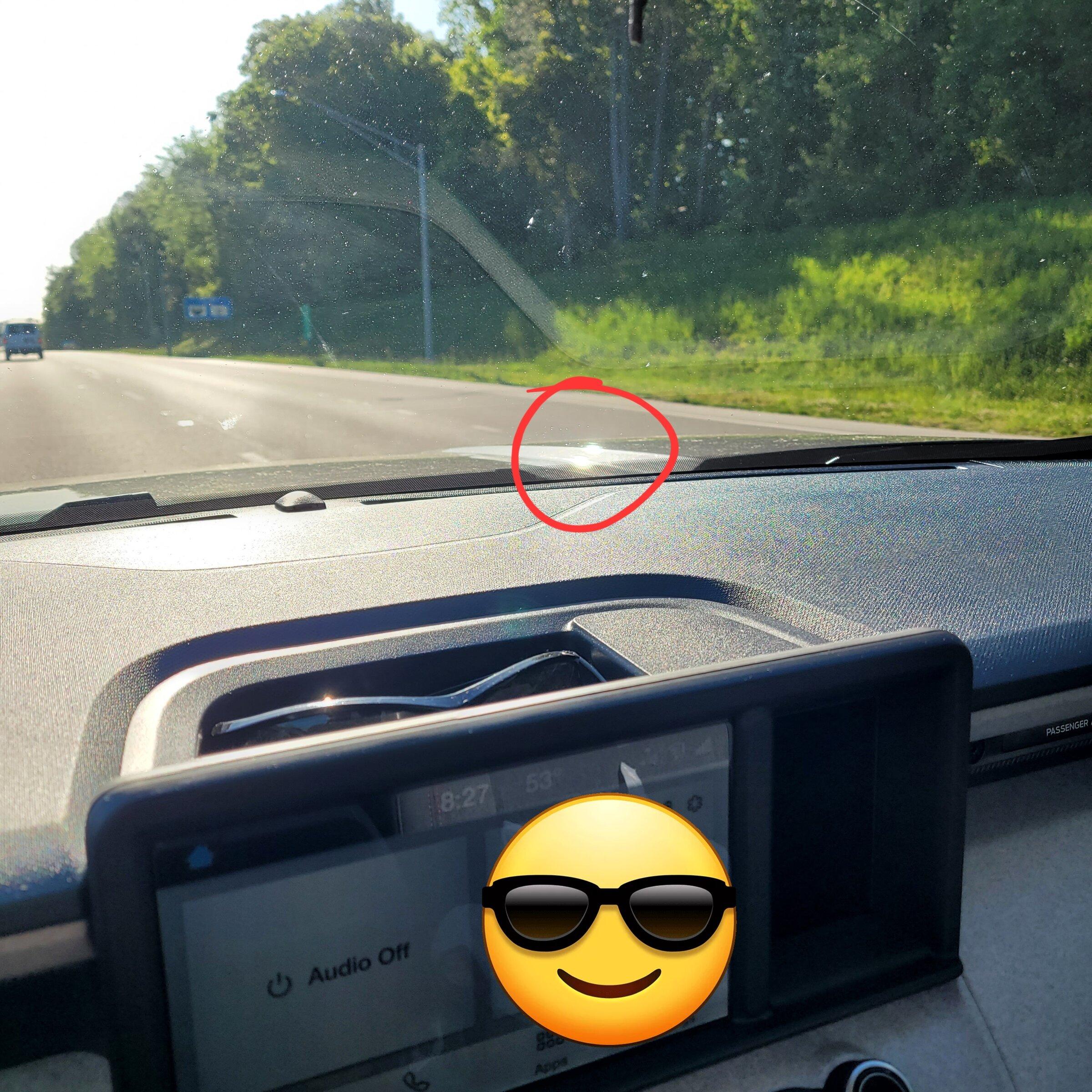 Ford Maverick Glare issue with glossy dash? 20220509_082735