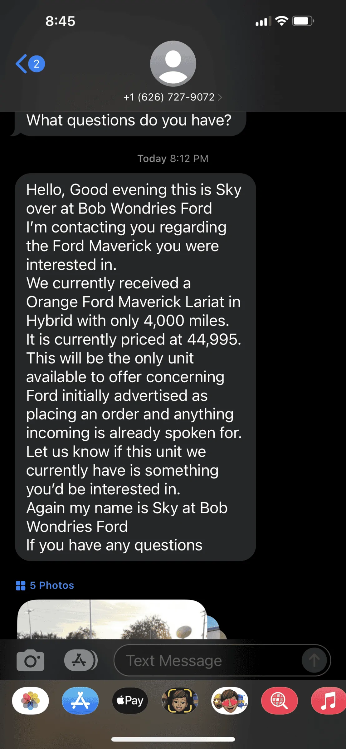Ford Maverick Ford texts me an over priced used maverick 891B055C-8BC4-4326-BA88-E42D1EE68EDC