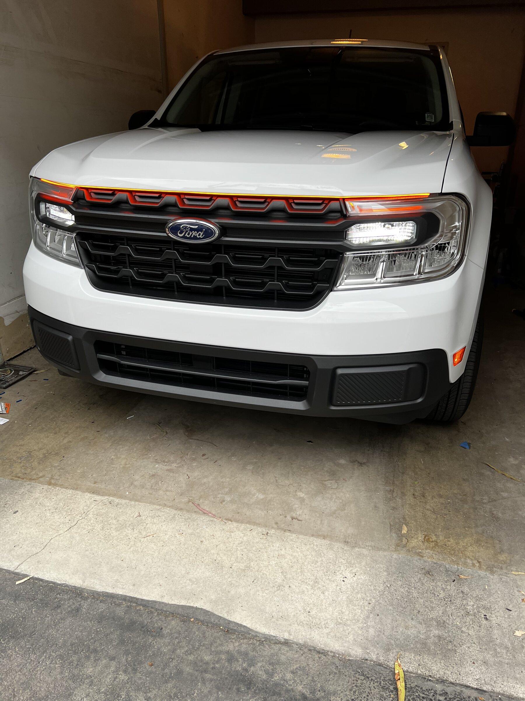 Ford Maverick Maverick Grill LED Light Bar…… but in amber. 7511174A-29CB-4FC5-B406-563AF8FF9FE3