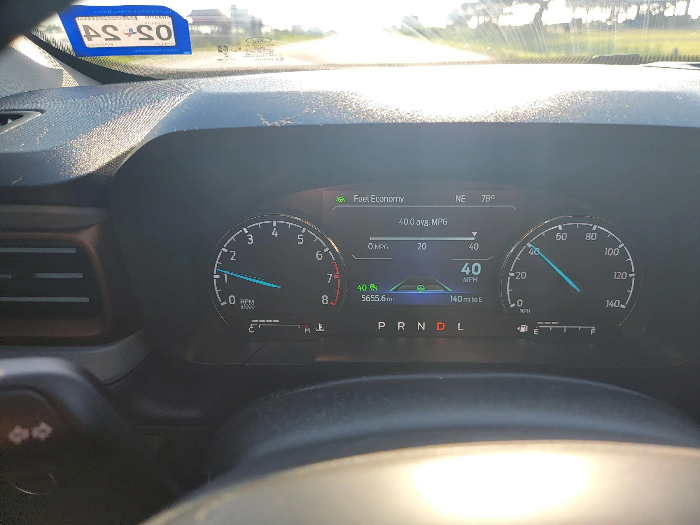 Ford Maverick Dallas to Crystal Beach Texas. Crazy Gas Mileage. 20220527_081752