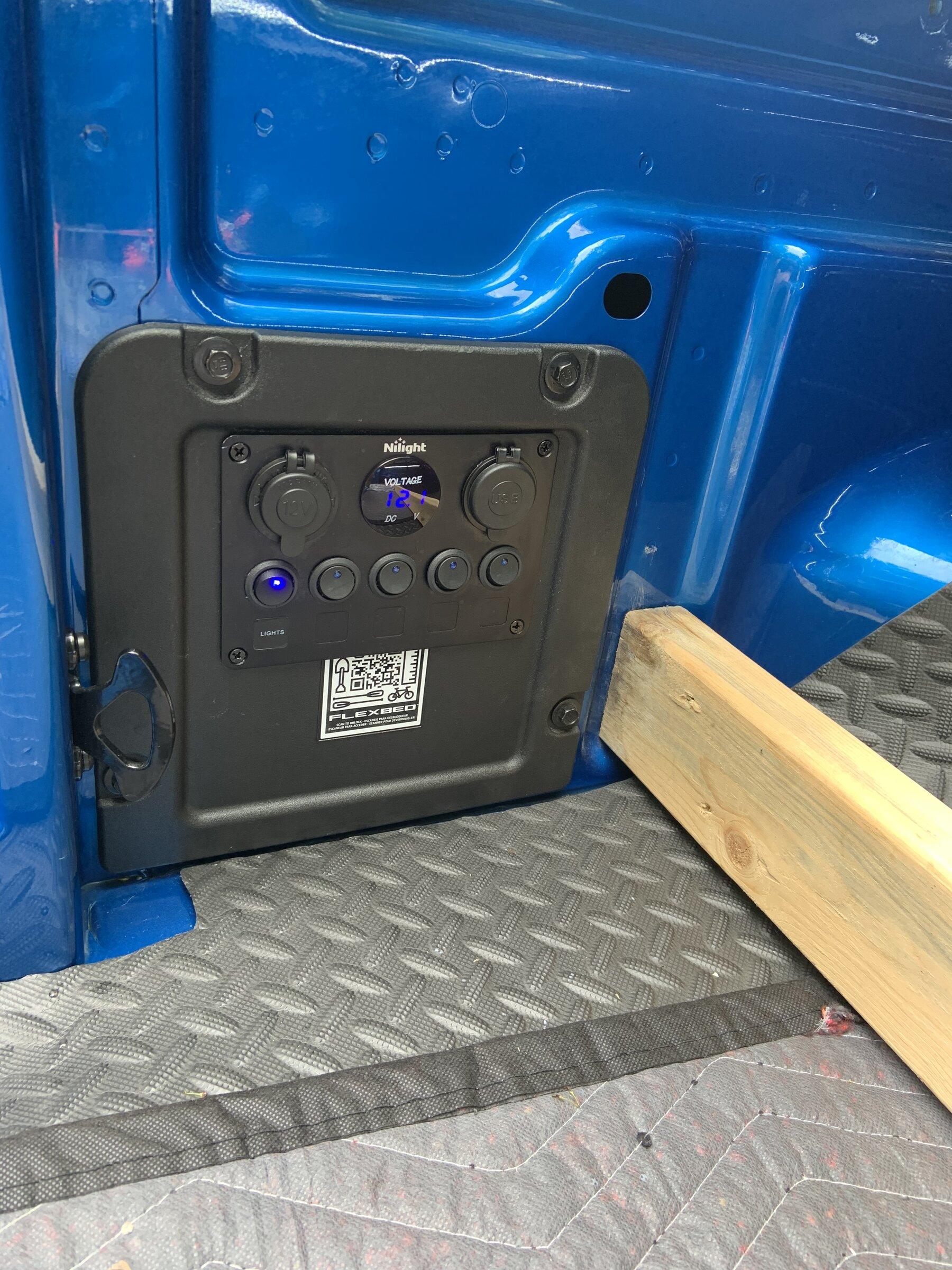 Ford Maverick Bed lights and switch panel install. 0E985970-2924-4F20-9D1C-ADA5F299FAB7