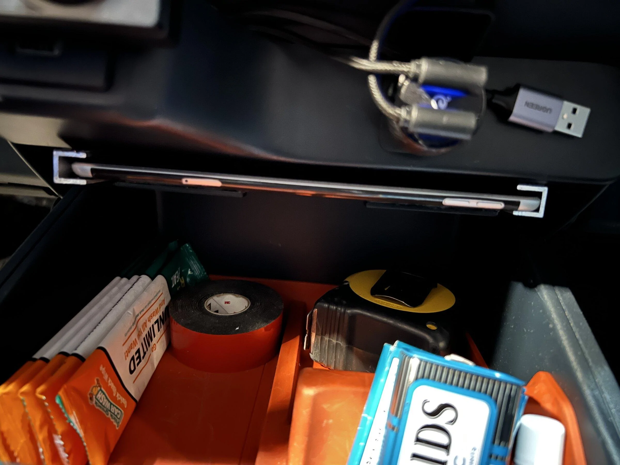 Ford Maverick Added ipad storage and 2nd spot 311AAE04-698F-4860-B84D-D70028A8572D