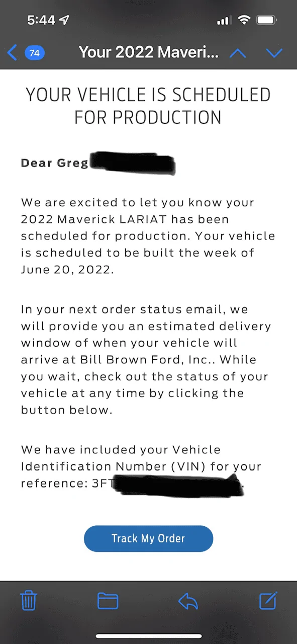Ford Maverick Anything being scheduled this weeK? 1653947435502