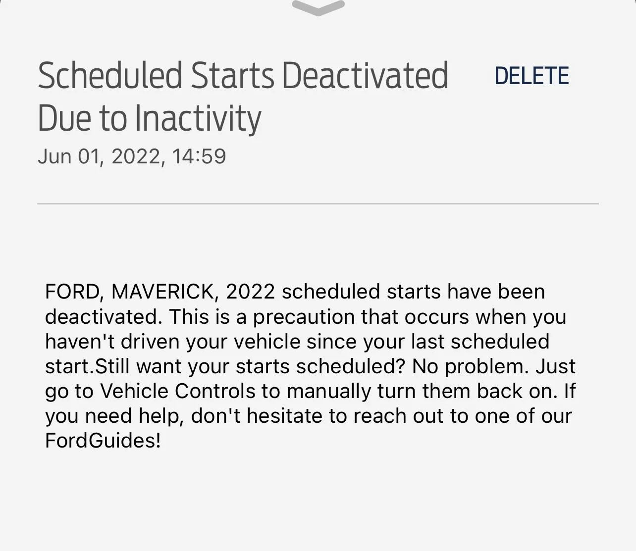 Ford Maverick Scheduled starts in Ford Pass App 235CD653-D6A3-4E53-88FA-0733D456BCB5