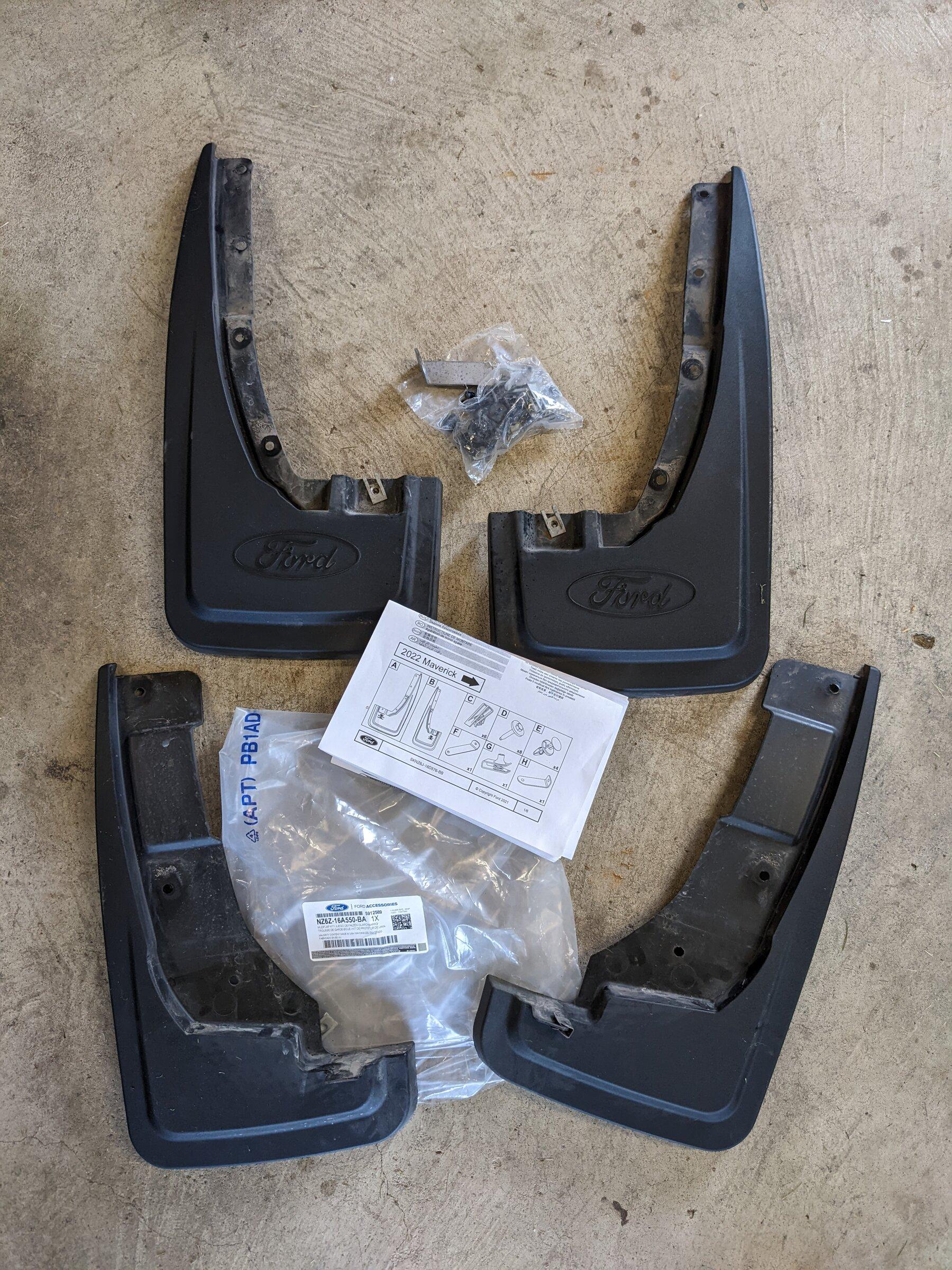 Ford Maverick OEM Ford Front and Rear Splash Guards PXL_20220603_201934526
