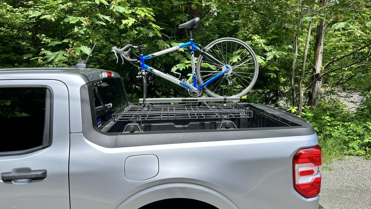 Ford Maverick Yakima BedRock (low profile bed rack) installed with Yakima basket DAC4E4DD-6746-48AA-8AF1-CE488DB8AF3F