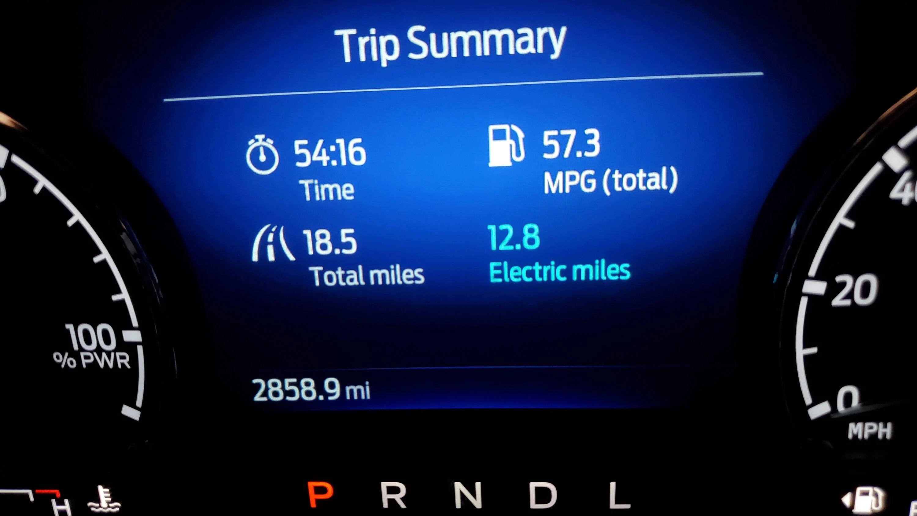 Ford Maverick Hybrid vs Eco for mostly highway driving. 20220512_081718