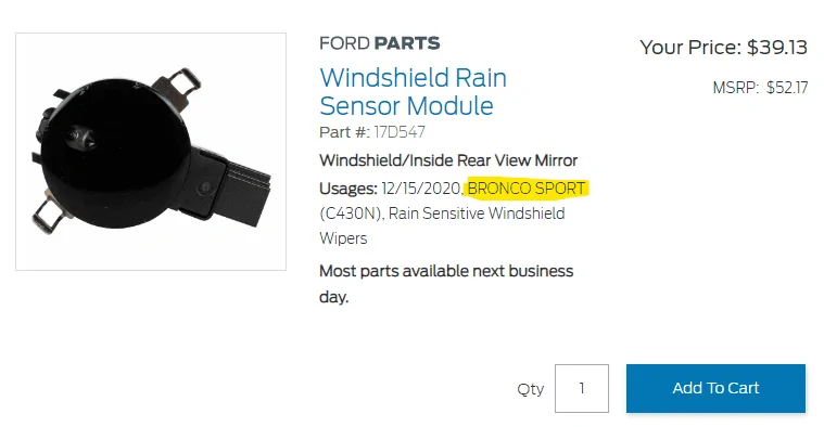 Ford Maverick [REQUEST] - Enable Rain-Sensing Automatic Wipers WITH ForScan 1655304614347