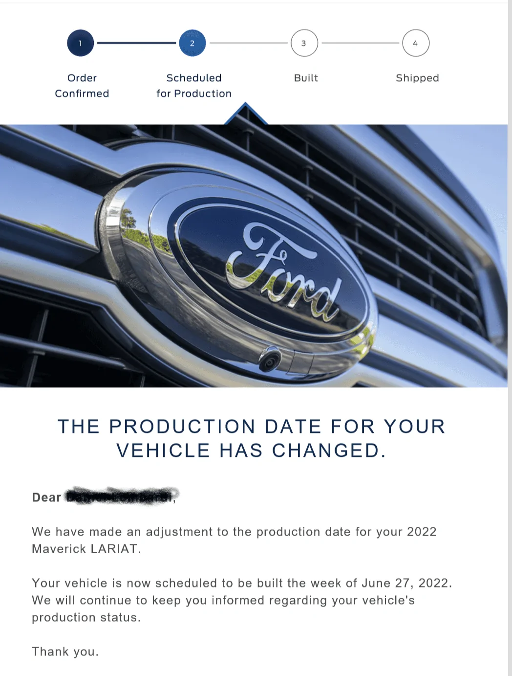 Ford Maverick ⏱ Maverick Scheduling Next Week (6/13) For Production Build Week 8/1 1655307904837