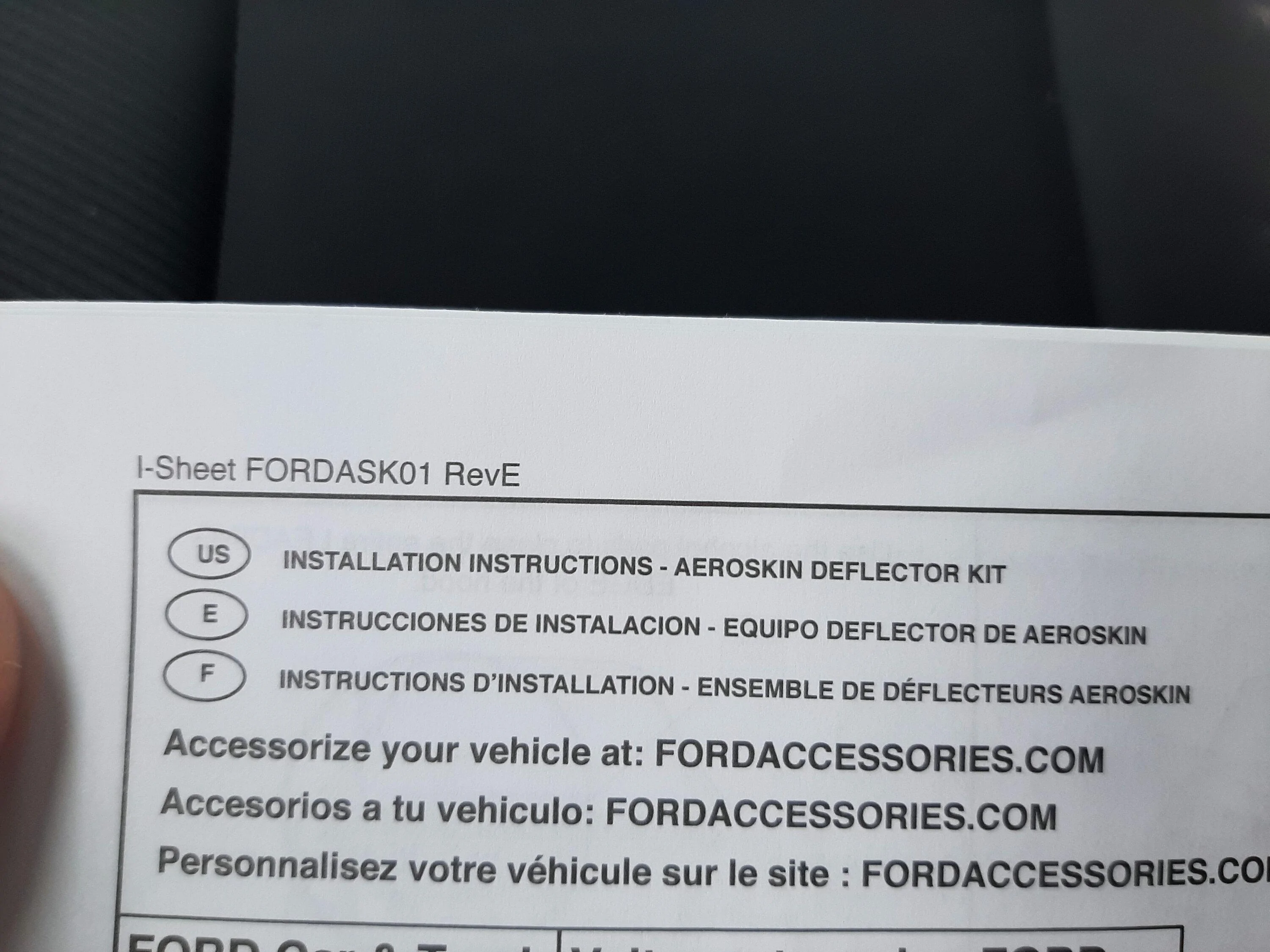 Ford Maverick Aeroskin Wind Deflector - Fredericksburg, VA 20220614_112304_1