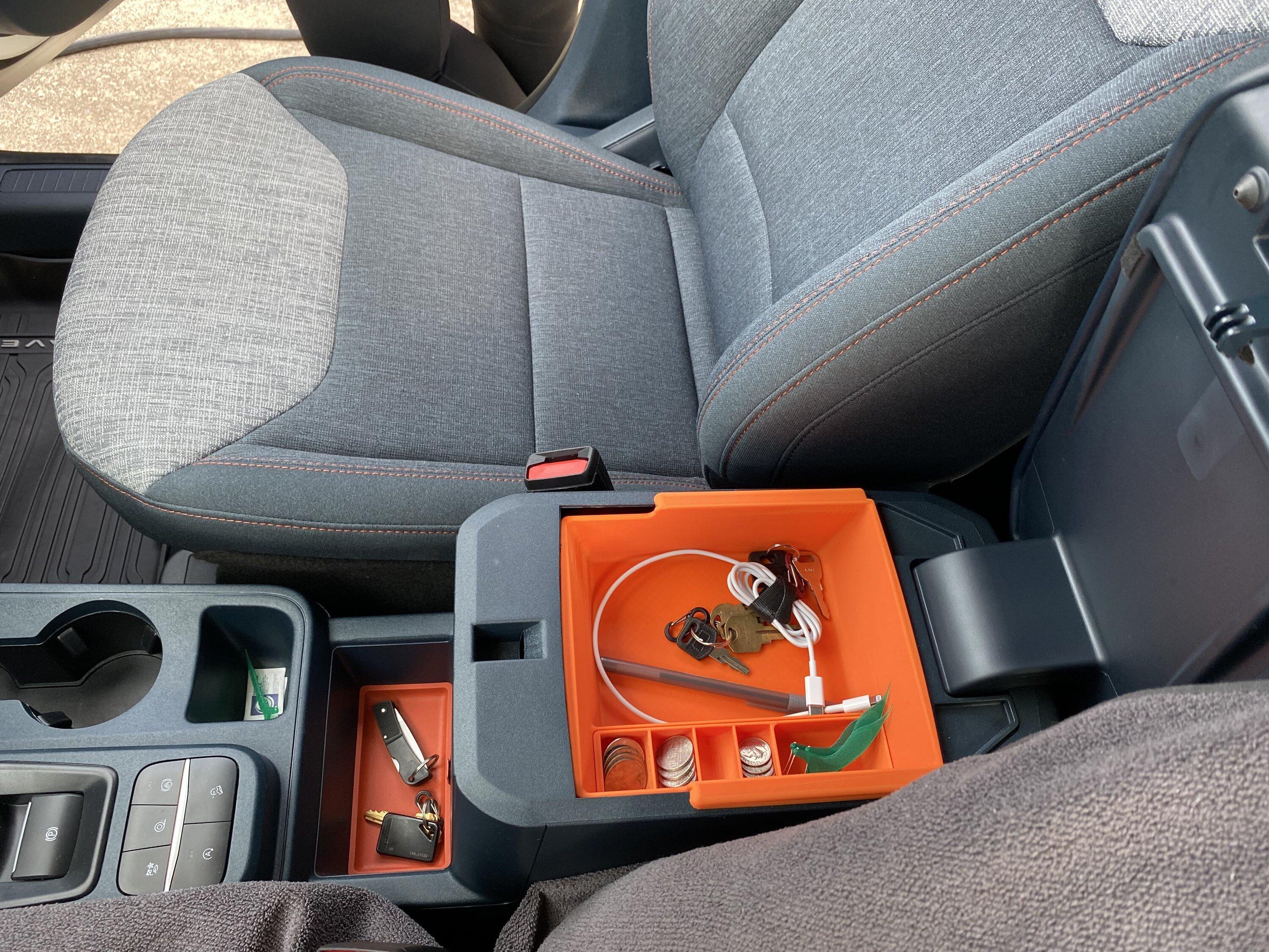 Ford Maverick I 3d printed a console organizer organize