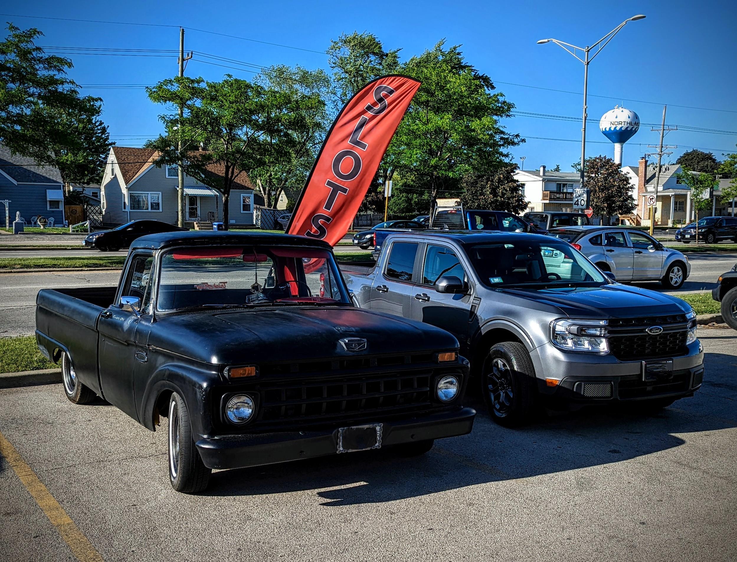 Ford Maverick Old & New ford trucks side by side PXL_20220603_225623536~2